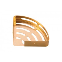 ΣΠΟΓΓΟΘΗΚΗ ΜΠΑΝΙΟΥ WARM BRUSHED GOLD ΣΑΤΙΝΕ ΓΩΝΙΑΚΗ ΜΟΝΗ